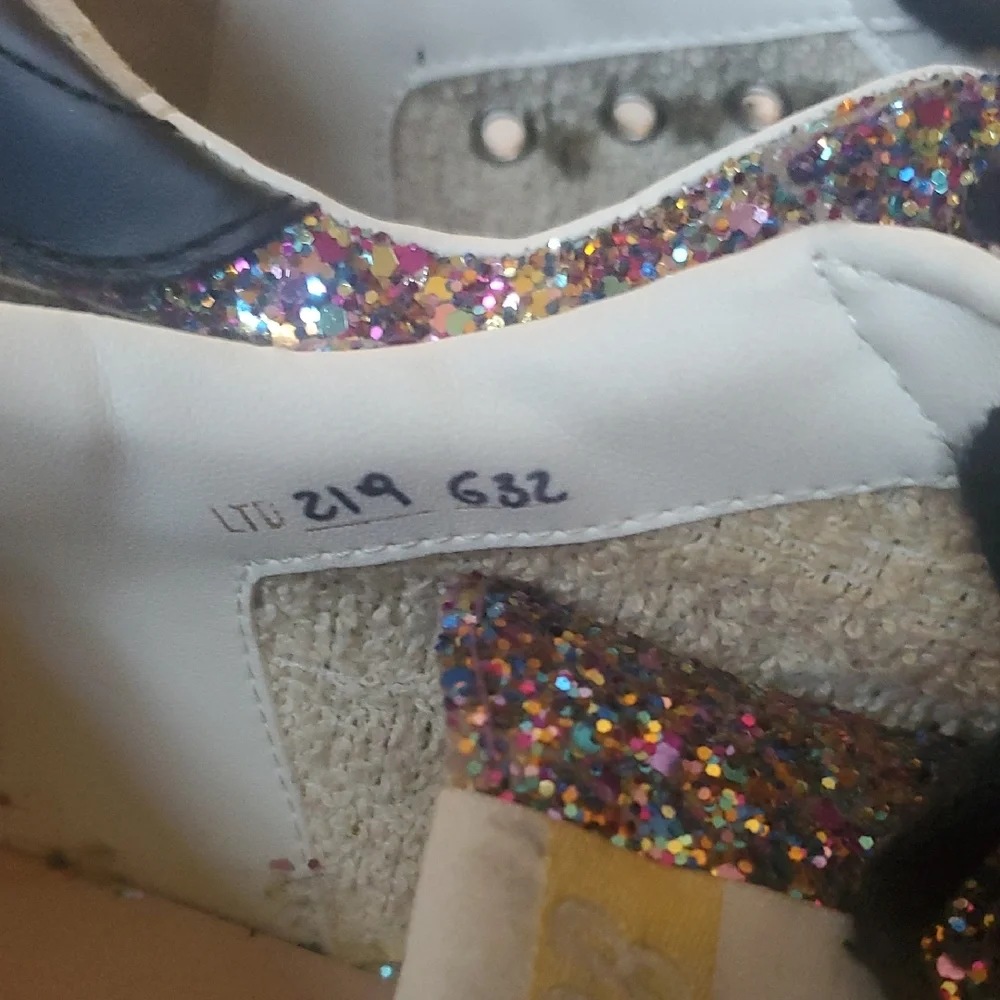 Sparkly Multicolor GOLDEN Goose Sequin Sneakers - Picture 6 of 13